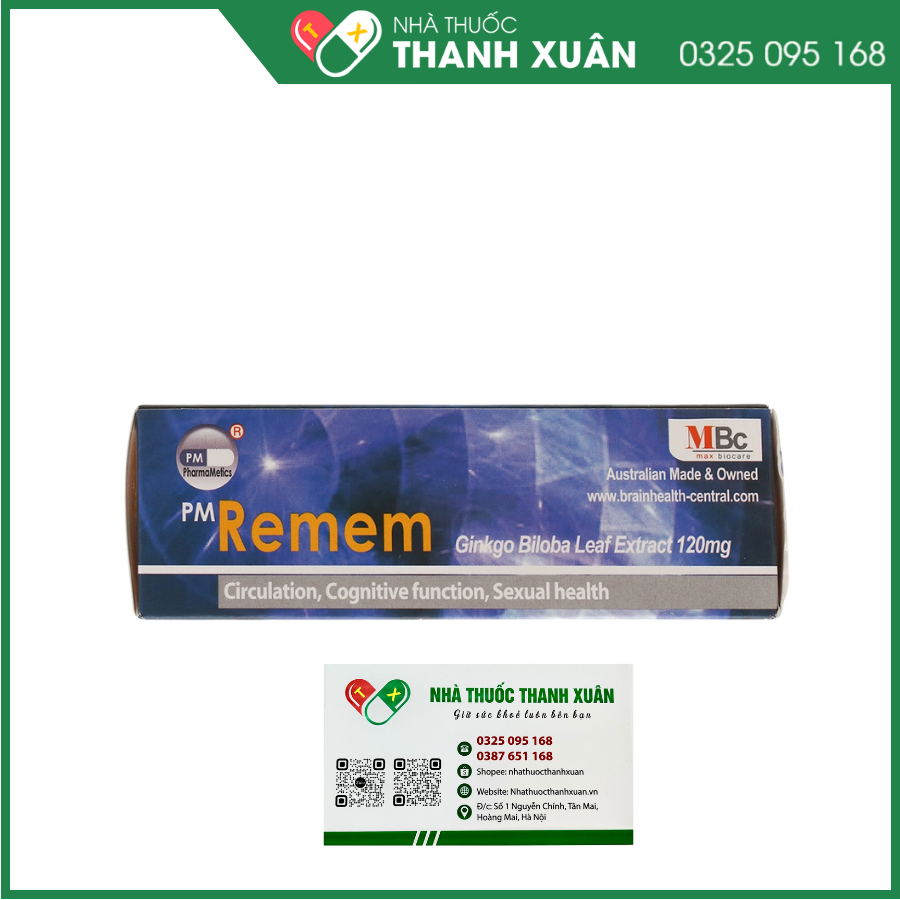 PM Remem tăng cường tuần hoàn não